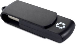 Obrázky: Recycloflash černý otočný USB disk 64 GB
