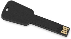 Obrázky: Keyflash hliníkový flash disk tvaru klíče 64 GB, černá