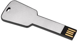 Obrázky: Keyflash hliníkový flash disk tvaru klíče 64 GB, stříbrná