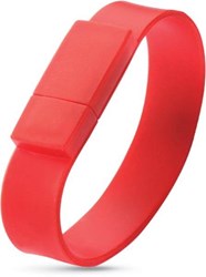 Obrázky: Wristflash USB disk červený náramek 64GB