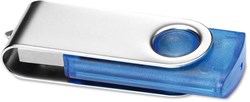 Obrázky: Twister Transtech modro-stříbrný USB disk 64GB