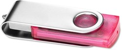 Obrázky: Twister Transtech růžovo-stříbrný USB disk 64GB