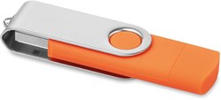 Obrázky: OTG Twister flash disk 64 GB s micro USB,oranžový