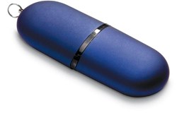 Obrázky: Infocap modrý oválný USB flash disk, poutko 64GB