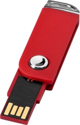 Obrázky: Červený otočný USB flash disk, úchyt na klíče, 64GB