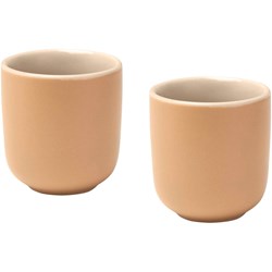 Obrázky: Sada 2 keramických šálků 90 ml, béžová