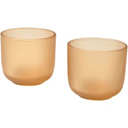 Obrázky: Sada 2 skleněných kelímků 200 ml, béžová