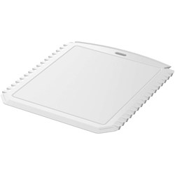 Obrázky: Obdélníková škrabka na led z rec. plastu, bílá