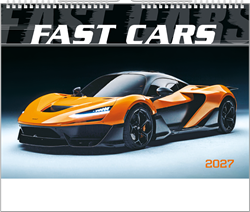 Obrázky: FAST CARS, nástěnný kalendář 485x340 mm