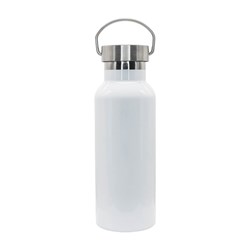 Obrázky: Dvoustěnná kovová termoska 500 ml., bílá