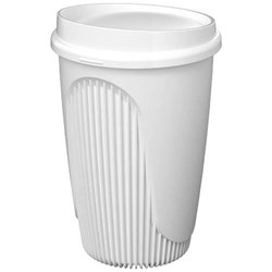 Obrázky: Hrnek 350 ml s víčkem, rec. plast, bílá