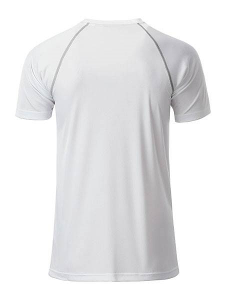 Obrázky: Pánské funkční tričko SPORT 130, bílá/šedá S