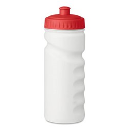 Obrázky: PE tvarovaná láhev 500 ml s červeným uzávěrem