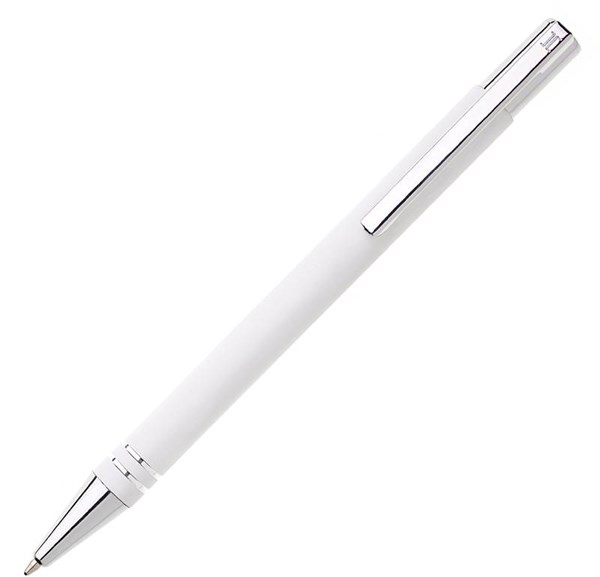 Obrázky: Bílé kovové kuličkové pero v tubusu, Obrázek 3