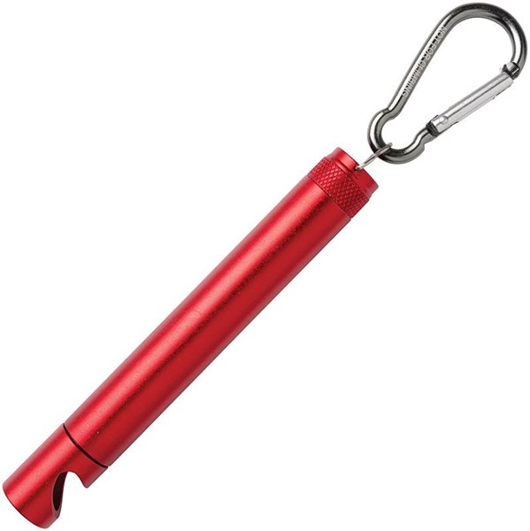 Obrázky: Červená kovová COB svítilna s magnetem a otvírákem, Obrázek 3