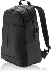Obrázky: Černý batoh na notebook s USB výstupem, 20 L