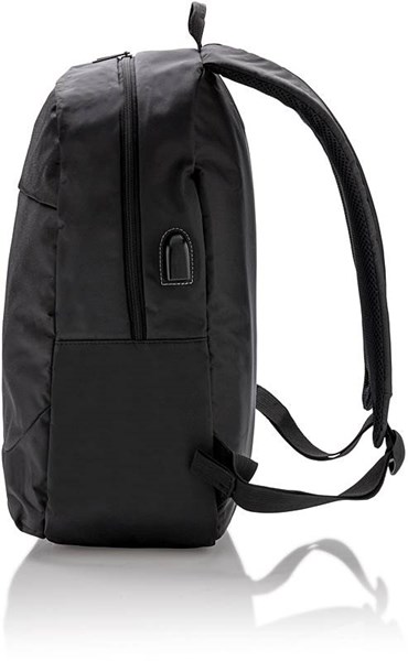Obrázky: Černý batoh na notebook s USB výstupem, 20 L, Obrázek 3