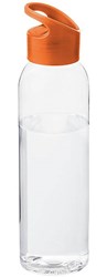 Obrázky: Transparentní láhev s oranžovým víčkem, 650 ml