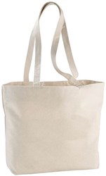 Obrázky: Přírodní nákupní taška na zip, 320g/m2
