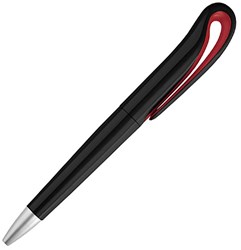 Obrázky: Černé plastové pero s červeným detailem