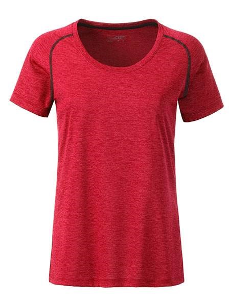 Obrázky: Dámské funkční tričko SPORT 130, červený melír XXL, Obrázek 2