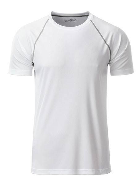Obrázky: Pánské funkční tričko SPORT 130, bílá/šedá L, Obrázek 2