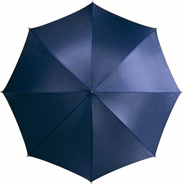 Obrázky: Nám. modrý automatický deštník s dřevěnou rukojetí