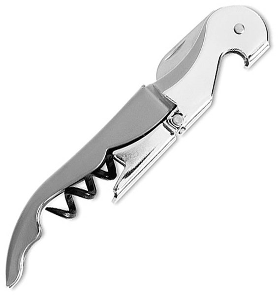 Obrázky: Orig. číšnický nůž s dvoufázovou vývrtkou, stříbrný