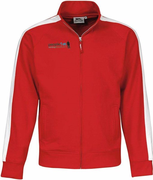Obrázky: Winner Zip Sweater SLAZENGER červeno/bílý S, Obrázek 2