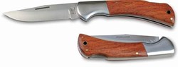 Obrázky: Lovecký nůž s dřevěnou střenkou a pojistkou