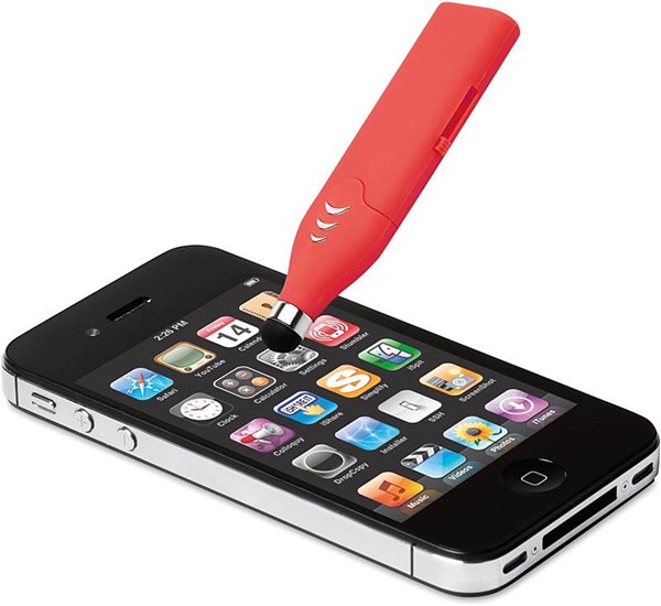 Obrázky: OTG Touch USB flash disk 2 GB se stylusem,červený, Obrázek 4