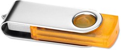 Obrázky: Twister Transtech oranžovo-stříbrný USB disk 2GB