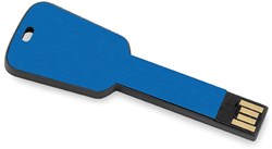 Obrázky: Keyflash modrý hliník. flash disk tvaru klíče 2GB