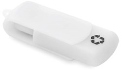 Obrázky: Recycloflash bílý otočný USB disk 2GB
