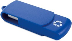 Obrázky: Recycloflash modrý otočný USB disk 2GB