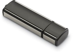 Obrázky: Lineaflash černo-stříbrný USB disk s uzávěrem 2GB