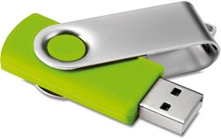 Obrázky: Twister Techmate zeleno-stříbrný USB disk 2GB