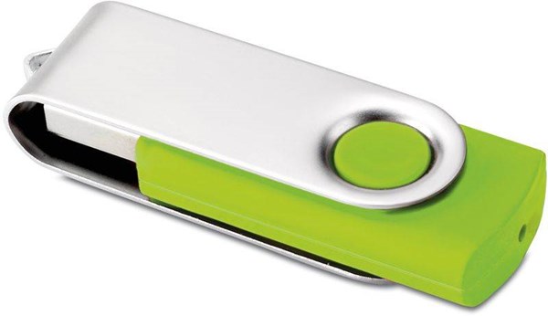Obrázky: Twister Techmate zeleno-stříbrný USB disk 2GB, Obrázek 3