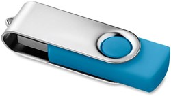 Obrázky: Twister Techmate tyrkysovo-stříbrný USB disk 2GB