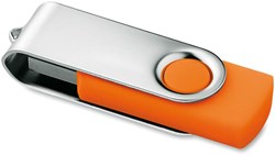 Obrázky: Twister Techmate oranžovo-stříbrný USB disk 2GB