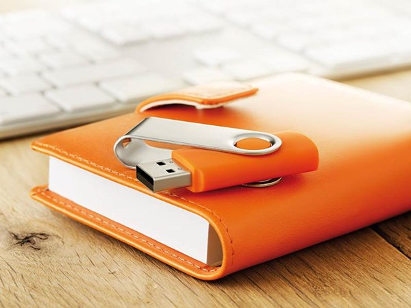 Obrázky: Twister Techmate oranžovo-stříbrný USB disk 2GB, Obrázek 3