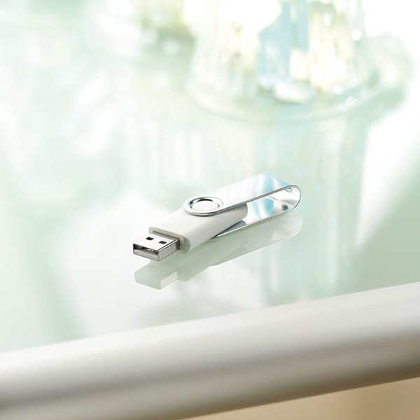 Obrázky: Twister Techmate bílo-stříbrný USB disk 2GB, Obrázek 3