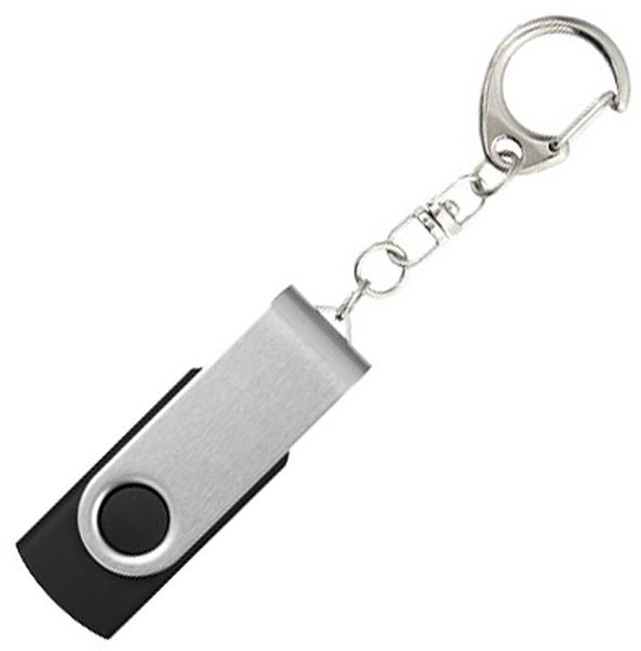 Obrázky: Twister stříbr.-černý USB flash disk,přívěsek,2GB, Obrázek 2