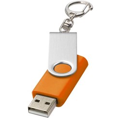 Obrázky: Twister stř.-oranžový USB flash disk,přívěsek,2GB