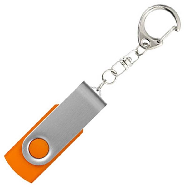 Obrázky: Twister stř.-oranžový USB flash disk,přívěsek,2GB, Obrázek 2