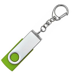 Obrázky: Twister stř.-zelený USB flash disk,přívěsek,2GB