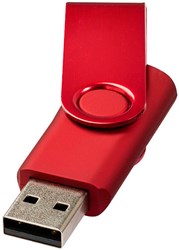 Obrázky: Twister metal červený USB flash disk, 2GB