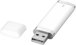 Obrázky: Bílý plastový USB flash disk 2GB s krytkou