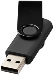 Obrázky: Twister metal černý USB flash disk, 8GB