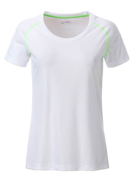 Obrázky: Dámské funkční tričko SPORT 130, bílá/zelená XS, Obrázek 2